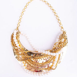 TORY BURCH GOLD EVENING NECKLACE | WOMENS